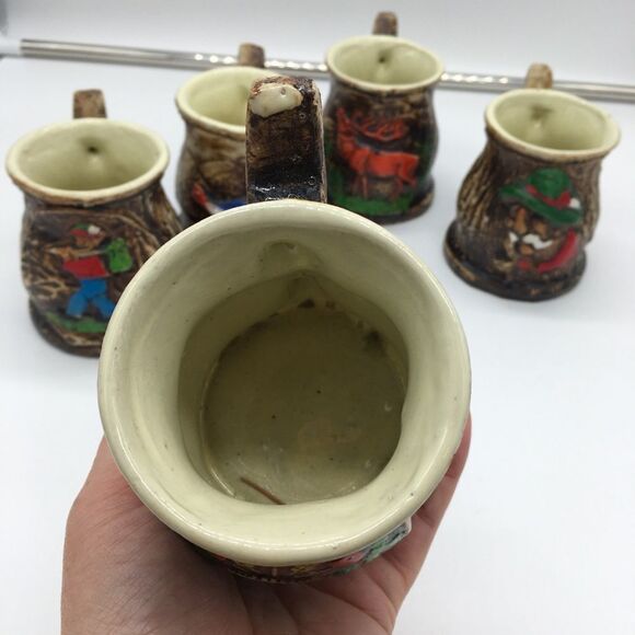 Rustic Lodge Coffee Mug Set Hunting Homestead Outdoorsy - Picture 9 of 12